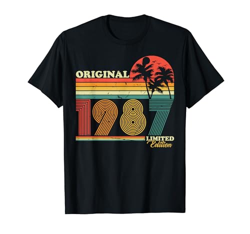 Comprar 1987 Vintage Catálogo Cumpleaños Retro Edición Limitada Hombres Mujer Regalo Camiseta Top Precio 2025 | regaloscumple.com