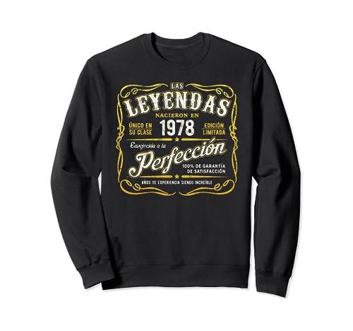 Consigue Cumpleaños ahora Las Leyendas Nacieron En 1978 Vintage 46 Cumpleaños Sudadera Ofertas 2025 | regaloscumple.com