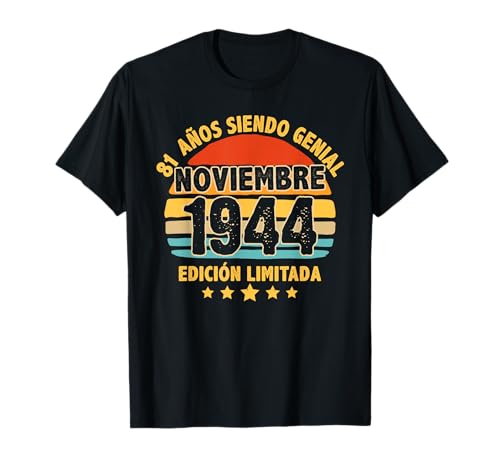 Consigue Promoción ahora Noviembre 1944 81 Años Hombre Cumpleaños Noviembre 1944 Camiseta Ofertas 2025 | regaloscumple.com