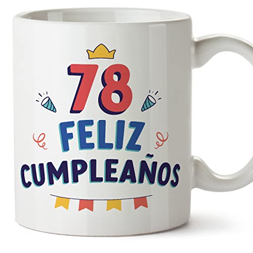 Comprar MUGFFINS Tazas 78 Cumpleaños - En Español Navidad - ¡Feliz Cumpleaños! - 11 oz / 330 ml - Regalo original y divertido Ofertas 2025 | regaloscumple.com
