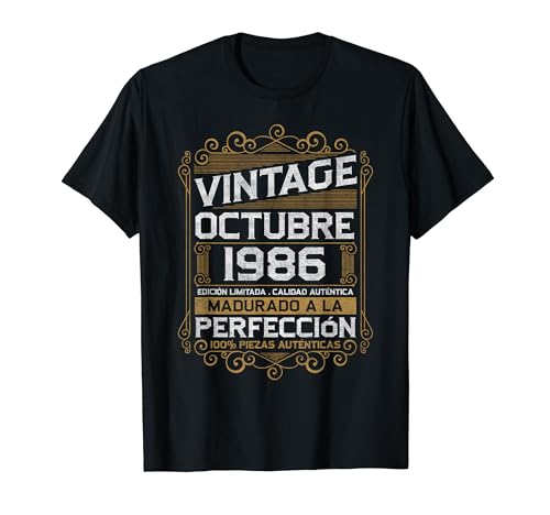 Oferta Octubre Vintage 38 Cumpleaños Camiseta