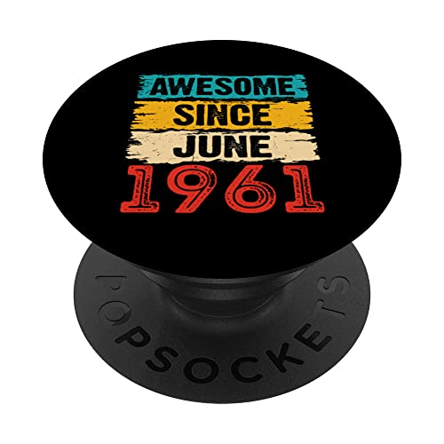 Consigue ahora Regalos 62 años Cumpleaños impresionantes desde junio 1961 62 cumpleaños PopSockets PopGrip Intercambiable Rebajas 2025 | regaloscumple.com