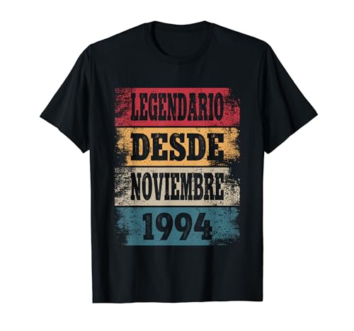 Consigue ahora Legendario Desde Noviembre BlackFriday 1994 - Cumpleaños 30 Años Camiseta Rebajas 2025 | regaloscumple.com