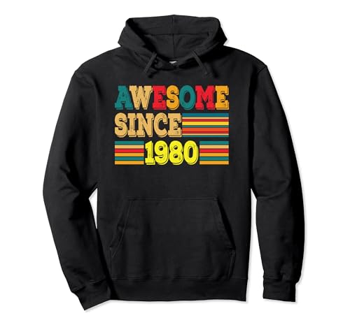 Comprar Impresionante 1980 Bday Hombres Mujeres Cumpleaños Vintage 1980 Nacimiento Sudadera con Cumpleaños Capucha Rebajas 2024 | regaloscumple.com