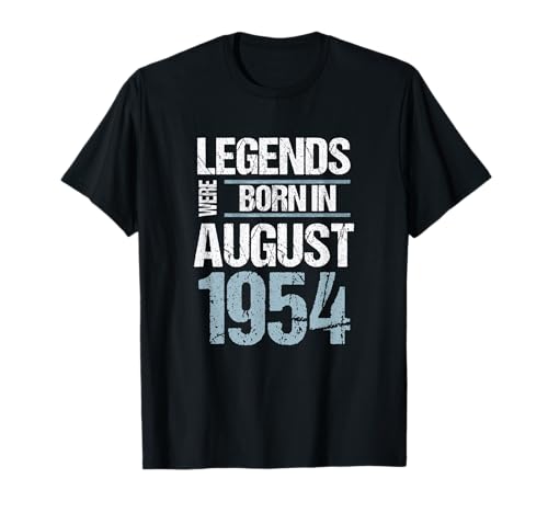 Consigue ahora Legends Were Born in August 1954 Cumpleaños Camiseta Regalos Rebajas 2024 | regaloscumple.com