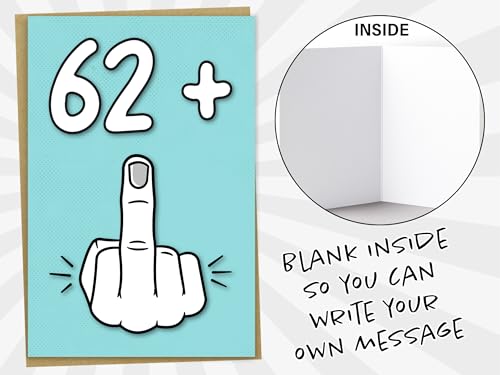 Oferta Flash Cumpleaños, 62 + 1, divertida tarjeta cumpleaños mujeres u hombres 63