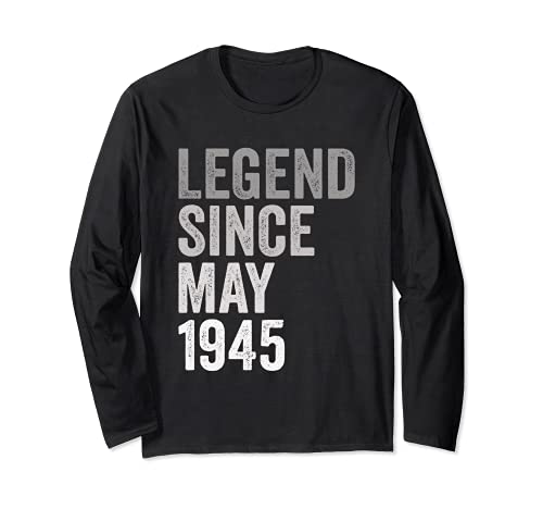 Comprar Leyenda Desde Mayo 1945 Promoción Año Cumpleaños Manga Larga Ofertas 2025 | regaloscumple.com