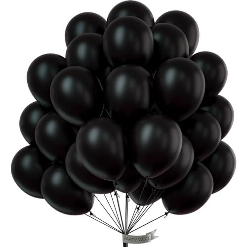 Comprar PartyWoo 50 globos negros 30 cm globos fiesta látex globos cumpleaños para decoración negra cumpleaños BlackFriday jubilación decoración graduación Ofertas 2024 | regaloscumple.com