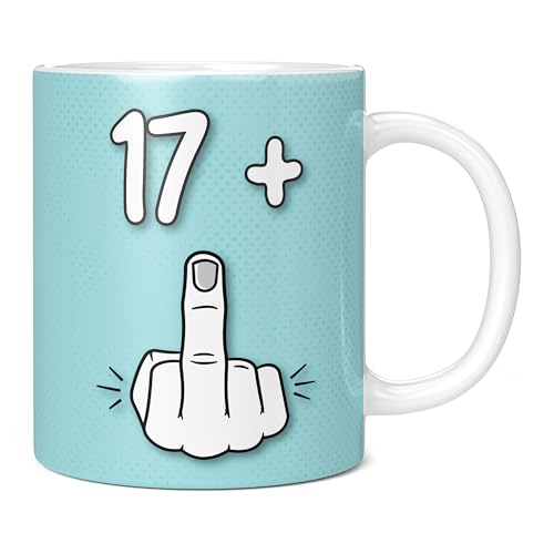 Consigue ahora Mug Monster - Taza 18 cumpleaños I Am 17 + 1 regalo para niños 18 Ideas para regalar años taza café cerámica regalo para hombres o mujeres taza extra grande y gigante disponible taza blanca 11 onzas Ofertas 2024 | regaloscumple.com