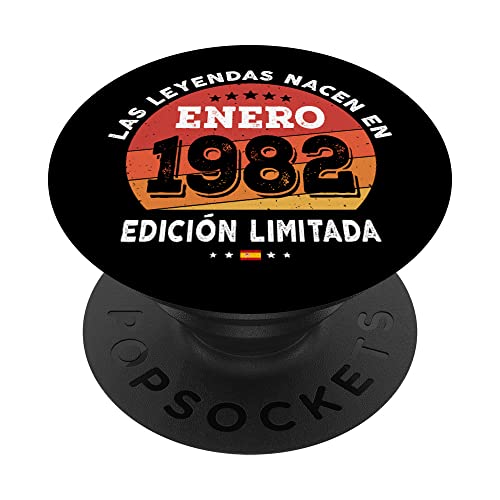 Comprar Las Leyendas nacen en Enero BlackFriday 1982 - Regalo 40 años PopSockets PopGrip Intercambiable Ofertas 2024 | regaloscumple.com