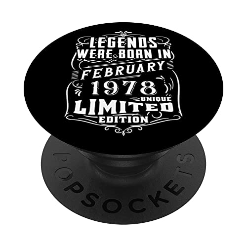 Comprar Cumpleaños Febrero 1978 Edición Limitada Catálogo Regalo February PopSockets PopGrip Intercambiable Top Precio 2024 | regaloscumple.com