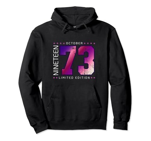 Comprar 1973 octubre mes año Ideas para regalar nacimiento cumpleaños Sudadera con Capucha Rebajas 2024 | regaloscumple.com