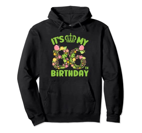 Consigue ahora Cumpleaños Las mujeres 86 años edad del cumpleaños florecen su cumpleaños 86 Sudadera con Capucha Rebajas 2025 | regaloscumple.com