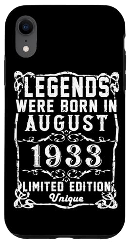 Consigue ahora Carcasa para iPhone XR Cumpleaños Agosto 1933 Edición Limitada Regalo Legend August Promoción Rebajas 2025 | regaloscumple.com