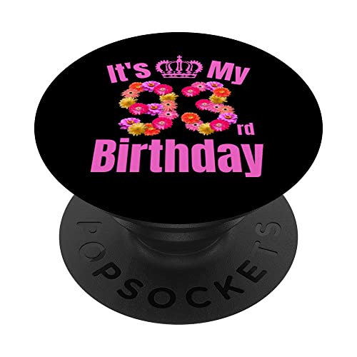 Consigue ahora 93 Año viejo cumpleaños mujeres flor su 93 cumpleaños PopSockets Promoción PopGrip Intercambiable Ofertas 2025 | regaloscumple.com