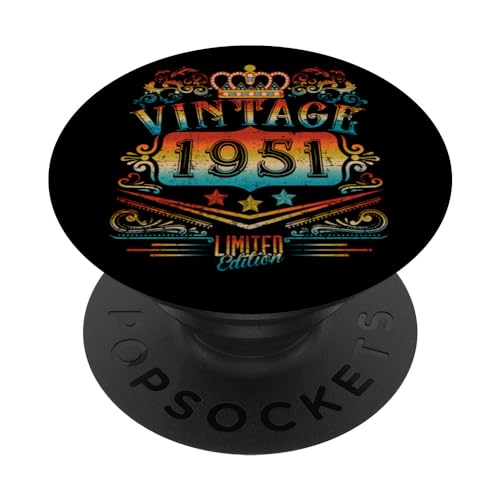 Consigue Regalos ahora Regalos 73 años vintage 1951 73 hombres mujeres 73 cumpleaños PopSockets PopGrip Intercambiable Ofertas 2025 | regaloscumple.com