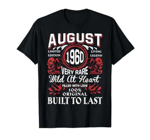 Consigue ahora Agosto Ideas para regalar 1960 Cumpleaños Vintage Decoración Retro Bday Ago Camiseta Top Precio 2024 | regaloscumple.com
