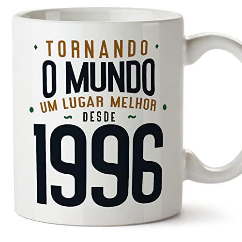 Comprar MUGFFINS Tazas 1996 Cumpleaños - En Portugués - Tornando o Ideas para regalar Mundo um Lugar Melhor - 11 oz / 330 ml - Regalo original y divertido Top Precio 2024 | regaloscumple.com