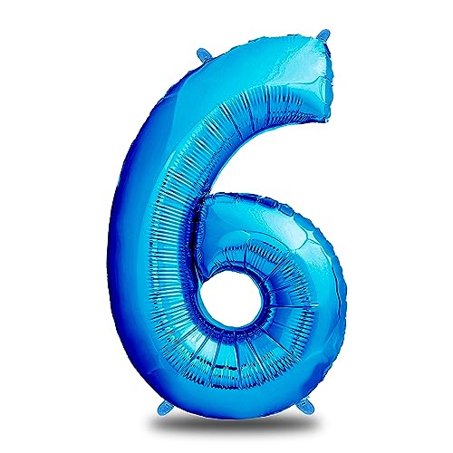 Comprar Envami® Globos Cumpleãnos 6 Azul I 101 CM Globo 6 Catálogo Años I Globo Numero 6 I Decoracion 6 Cumpleaños Niño I Globos Numeros Gigantes Para Fiestas I Vuelan con Helio Top Precio 2025 | regaloscumple.com