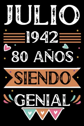 Consigue ahora CUADERNO Julio 1942 80 Años Siendo Genial: 80 años. Libro visitas cuaderno 110 páginas felicitaciones idea regalo regalo Para la esposa novia Navidad mujer La madre Ofertas 2024 | regaloscumple.com