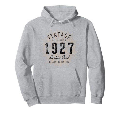 Comprar Vintage cumpleaños Catálogo nacido en 1927 Sudadera con Capucha Rebajas 2024 | regaloscumple.com