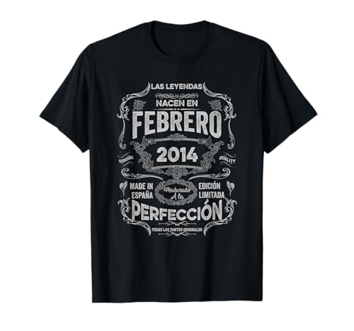 Consigue ahora Mujer Regalos Leyendas Febrero 2014 Hombre Mujer 10 Años Cumpleaños Camiseta Rebajas 2025 | regaloscumple.com