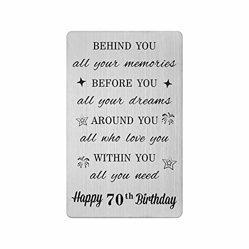 Comprar Yobent Tarjeta regalo 70 cumpleaños para mujeres y hombres regalos feliz cumpleaños 70 para hombres y mujeres tarjeta cumpleaños personalizada 70 años Promoción 1952 para ella él Ofertas 2024 | regaloscumple.com