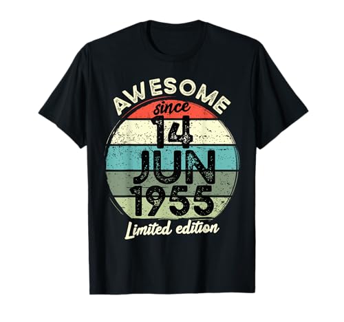 Comprar 14 Junio 1955 70 Cumpleaños 70 Años 2025 Cumpleaños Camiseta Promoción Top Precio 2025 | regaloscumple.com