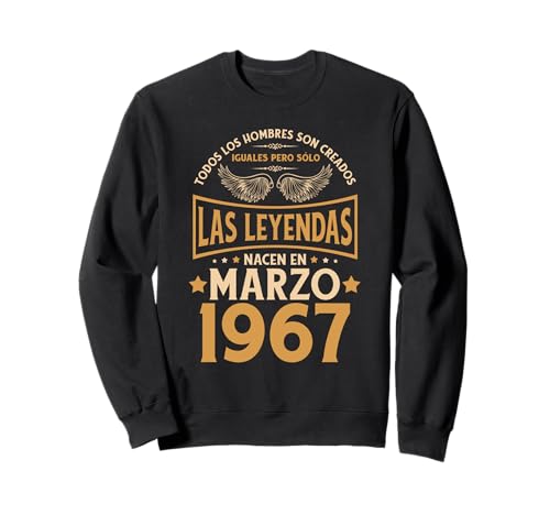 Comprar Cumpleaños Hombre Regalos Cumpleaños Las Leyendas Marzo 1967 Sudadera Rebajas 2024 | regaloscumple.com