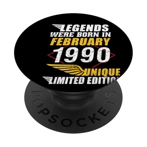 Consigue ahora Cumpleaños Febrero BlackFriday 1990 Edición Limitada Regalo February PopSockets PopGrip Intercambiable Top Precio 2023 | regaloscumple.com