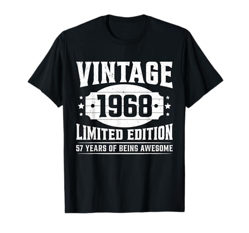 Consigue ahora Vintage 1968 Limited Edition BlackFriday Classic Year Men Women Birthday Camiseta Top Precio 2024 | regaloscumple.com