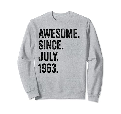 Consigue ahora Awesome Since July Ideas para regalar 1963 60 cumpleaños Sudadera Ofertas 2024 | regaloscumple.com