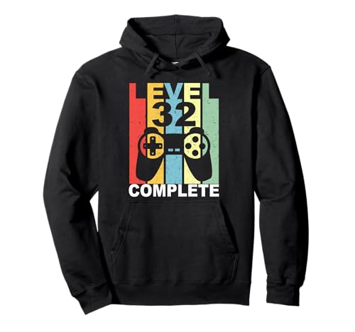 Comprar Level 32 complete 32 cumpleaños 32 años Sudadera BlackFriday con Capucha Top Precio 2025 | regaloscumple.com