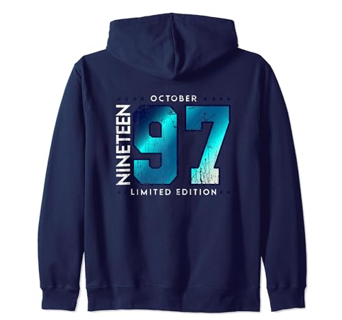 Comprar 1997 octubre mes año BlackFriday nacimiento cumpleaños Sudadera con Capucha Top Precio 2024 | regaloscumple.com