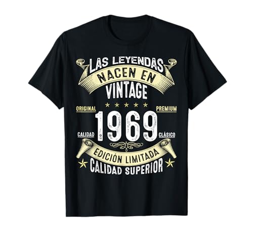 Comprar Cumpleaños 56 Años Cumpleaños Las Leyendas nacen en 1969 Camiseta Top Precio 2025 | regaloscumple.com