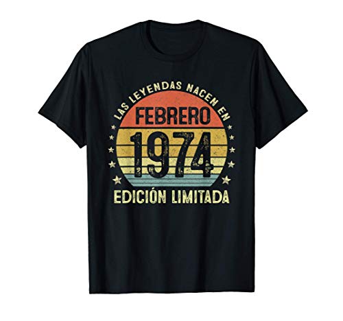 Comprar Las Leyendas Nacen En Febrero 1974 47 años Cumpleaños Regalo Navidad Camiseta Top Precio 2024 | regaloscumple.com