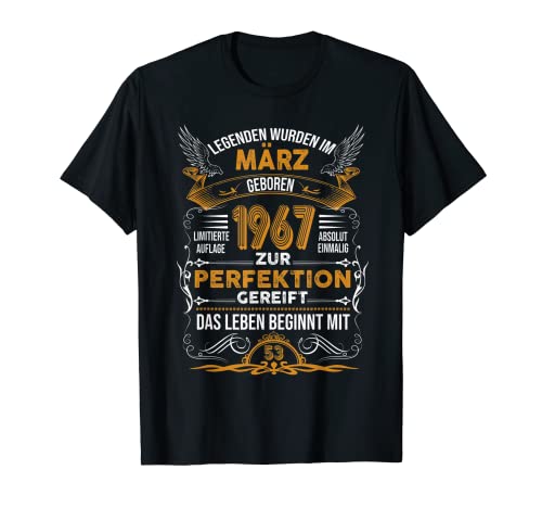Comprar Regalo para el 53 cumpleaños año 1967 marzo 2020. Camiseta Catálogo Top Precio 2024 | regaloscumple.com