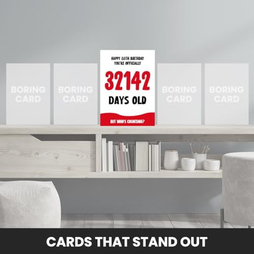 Oferta Flash Hey Chimp Divertida tarjeta   cumpleaños 88 para hombres y mujeres  oficial   32142 días   edad  tarjeta humorística   88 cumpleaños  tarjeta   cumpleaños 88  tarjeta   cumpleaños