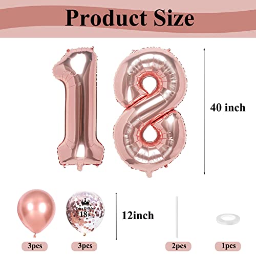 Oferta Flash Rosa 18 40 Papel Grande 1 8 Globos número Globos 18 Hombres Fiesta (Nummer