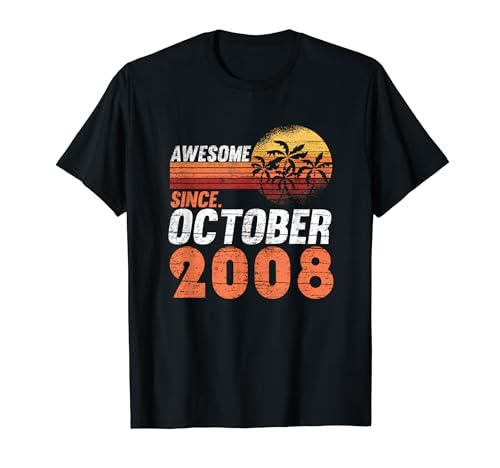 Comprar Cumpleaños octubre 2008 Camiseta Regalos Ofertas 2024 | regaloscumple.com
