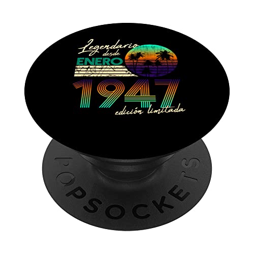 Comprar Cumpleaños Hombre Regalos Legendario Desde Enero 1947 PopSockets PopGrip BlackFriday Intercambiable Top Precio 2025 | regaloscumple.com