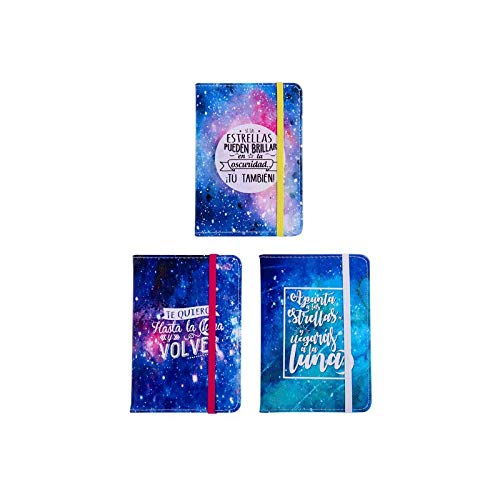 Consigue ahora Lote 20 Libretas "UNIVERSO" con cierre banda Cumpleaños elástica - Libretas para Detalles Bodas Regalos Cumpleaños Comuniones Rebajas 2024 | regaloscumple.com