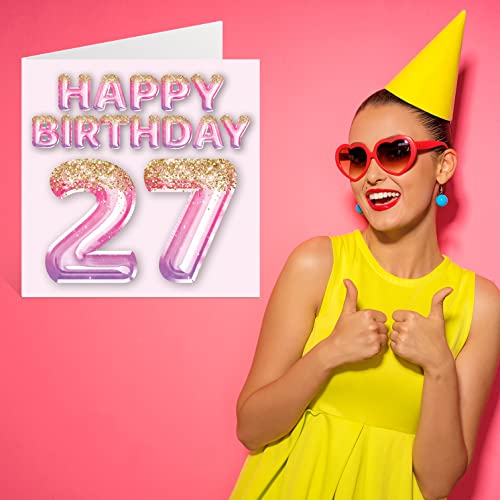 Comprar ahora Tarjeta número mujer, con rosa morado, feliz mujer años, hermana, prima, mm 145 27 de