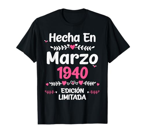 Comprar 83 Años Regalo Cumpleaños 1940 Mujer 83 Cumpleaños Años Marzo Camiseta Ofertas 2024 | regaloscumple.com