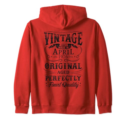 Consigue ahora Vintage Abril 1976 Legendario Desde Abril 1976 Sudadera con Capucha Top Cumpleaños Precio 2023 | regaloscumple.com