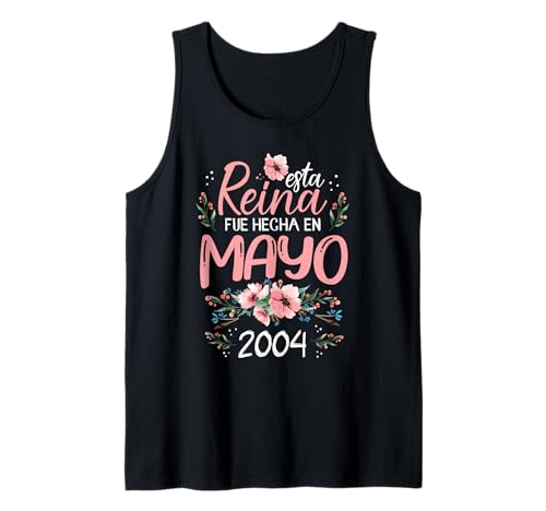 Comprar Hecha En Mayo 2004 Mujer Regalo 20 Años Cumpleaños Cumpleaños Camiseta sin Mangas Top Precio 2025 | regaloscumple.com