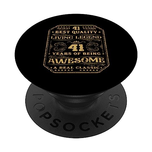 Consigue ahora 41 años siendo BlackFriday increíble 41 cumpleaños hombre PopSockets PopGrip Intercambiable Rebajas 2025 | regaloscumple.com