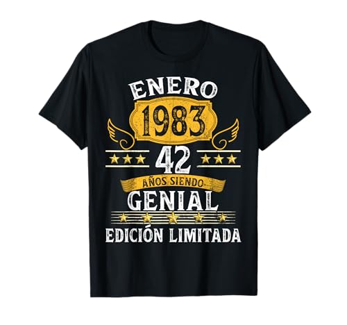 Consigue BlackFriday ahora 42 Años Cumpleaños Hombre 1983 Las Leyendas Nacen Enero 1983 Camiseta Rebajas 2025 | regaloscumple.com
