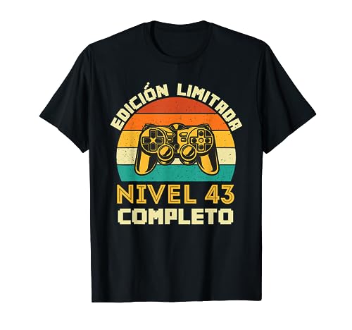 Comprar Edición limitada Nivel 43 completo Gamer Cumpleaños 43 años Promoción Camiseta Ofertas 2025 | regaloscumple.com
