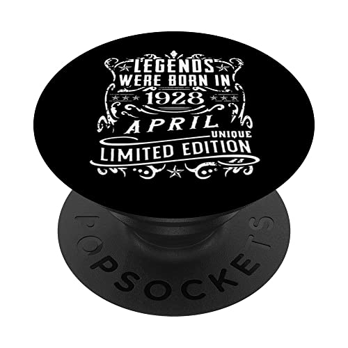 Consigue Cumpleaños ahora Cumpleaños Abril 1928 Edición Limitada Regalo April PopSockets PopGrip Adhesivo Rebajas 2025 | regaloscumple.com